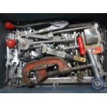 A crate of ring spanners,