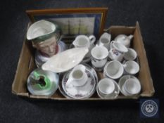 A box of Royal Doulton Autumn Glory tea service, Royal Doulton Regency Gold china,