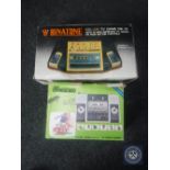 A boxed Adman Grandstand video game together with a boxed Binatone colour TV game
