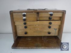 A mid 20th century Morra Wright seven drawer tool cabinet