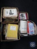 Four boxes of sheet music