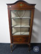 A Victorian mahogany glazed door display cabinet