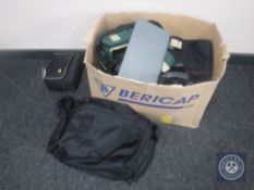 A box of camera bags