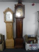 A mahogany longcase clock, with later brass dial signed Robert Blackburn, London,