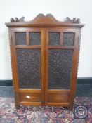 A Victorian inlaid mahogany glazed door wall cabinet - WITHDRAWN FROM SALE