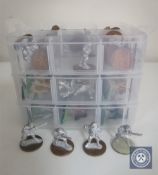 A small quantity of metal soldiers and horses (some painted).