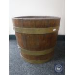 An oak coopered planter