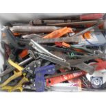 A crate of hand tools