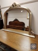 A Victorian style silvered overmantel mirror,