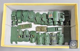 Twenty assorted Lesney Matchbox military vehicles.