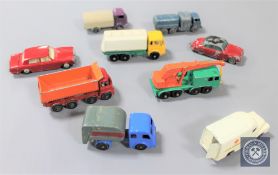 Over fifty Matchbox model vehicles, with many original Lesney models.
