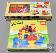 A Lego Fabuland set No. 3673, together with Duplo set No. 2705, all parts boxed.