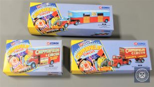 Three Corgi Chipperfields Circus re-issue classic models - 97092, 97303 and 97887.