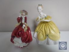 Two Royal Doulton figures - Top O' The Hill, HN 1834 and The Last Waltz,