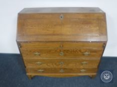 A 19th century continental oak bureau