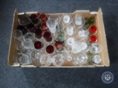 A box of drinking glasses