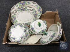 A box of twenty-four pieces of Wedgwood Primula dinner ware