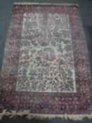 An antique Tabriz Tree of Life rug,