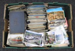 A box of 20th century postcards - North East etc