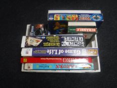 A box of vintage games - Grandstand astro wars, Ideal electronic detective,