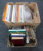 Two boxes of jazz LP records,