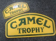 Two cast iron plaques "Camel Trophy"