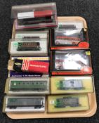 A tray containing boxed Lilliput HO coaches, wagons and carriages,