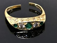 A lady's 18ct gold dress ring a/f CONDITION REPORT: 3.