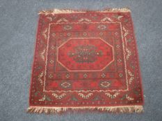 An Eastern hearth rug,