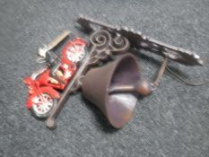 A cast metal door bell "Vintage Motor Cycle"