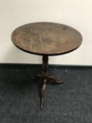 A George III mahogany pedestal tilt-top occasional table