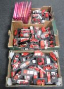 Three boxes of Fire Engines of the World collectable models with magazines