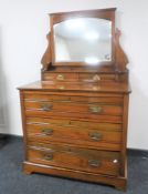 An Edwardian mahogany dressing chest