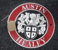 A cast iron plaque "Austin Healey"