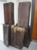 A large quantity of antique wooden panelling and pew ends