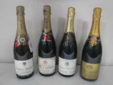 Four bottles - Maison Christophe champagne, Moet & Chandon Premiere Cuvee,