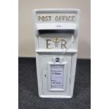 A cast metal "Royal Mail" post box with key
