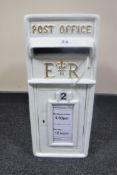 A cast metal "Royal Mail" post box with key
