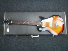 A Encore electric guitar in carry case