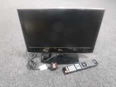 An LG 19" LCD TV with remote