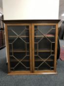A Victorian mahogany bookcase top with astral glazed doors