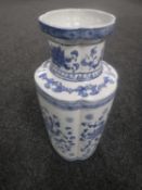 A 20th century Chinese porcelain blue and white vase,