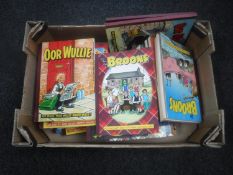 A collection of Oor Wullie and The Broons annuals