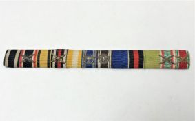 An interesting German First and Second World War (Third Reich) medal ribbon bar,