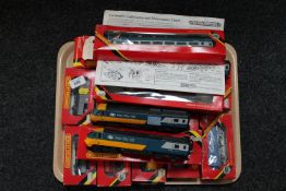 A tray of boxed Hornby railways OO scale model wagons and tankers