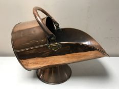 A Victorian copper coal receiver