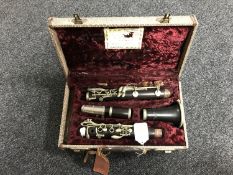 A four piece console clarinet by Selmer of London,