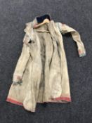 A Nepalese vintage animal skin coat with embroidery