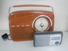 A Bush retro style radio and a Sony freeband radio