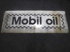 A mid 20th century Mobil Oil enamelled sign